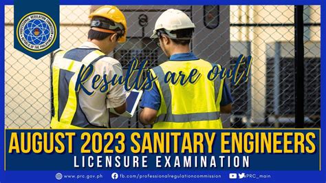sanitary engineering board exam 2023|August 2023 Sanitary Engineers Licensure Examination Results .